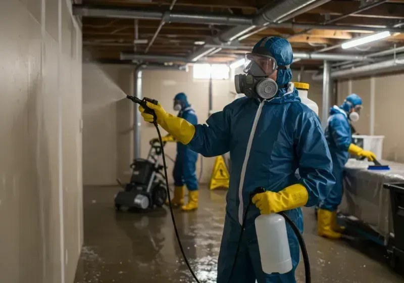 Basement Sanitization and Antimicrobial Treatment process in Merryville, LA